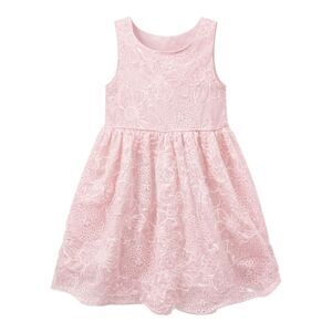 Tahari Pink Eyelet Lace Easter Church Spring Summer Pretty Dress Girls Size 4T